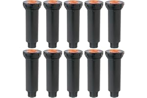 Rain Bird 1800 Series Pop-Up Sprinklers 10 PACK - Nozzles NOT included - RainBird 4" 1804 model pop up irrigation sprinkler for lawn, yard, garden, planter beds