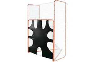 VEVOR 3-IN-1 Lacrosse Goal with Backstop and Target, 12' x 9' Lacrosse Net, Steel Frame Backyard Lacrosse Rebounder Equipment