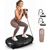 EILISON FitMaxx 3D XL Vibration Plate Exercise Machine with 120 Speeds | Resistance Bands, Non-Slip Surface, 350 lbs Capacity &mdash; Vibration Plate for Lymphatic Drainage, Body Toning, Full-Body Workout