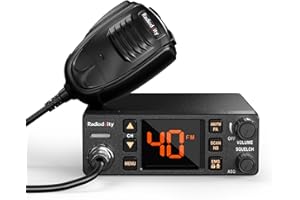 Radioddity CB-606 PRO CB Radio, AM/FM/PA Mobile Transceiver with 4W Power Output, 2.2’’ Amber Color Display, Instant Emergency Channel 9/19, VOX, NB/ASQ/SQ, Advanced Cooling Structure