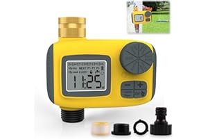 Honitra Sprinkler Timer, Water Timer for Garden Hose with Brass Swivel, Hose Timer for Watering with 3 Plans, Auto Irrigation Timer with Child Lock, Cycle Plan, Rain Delay, Water Hose Timer Outdoor