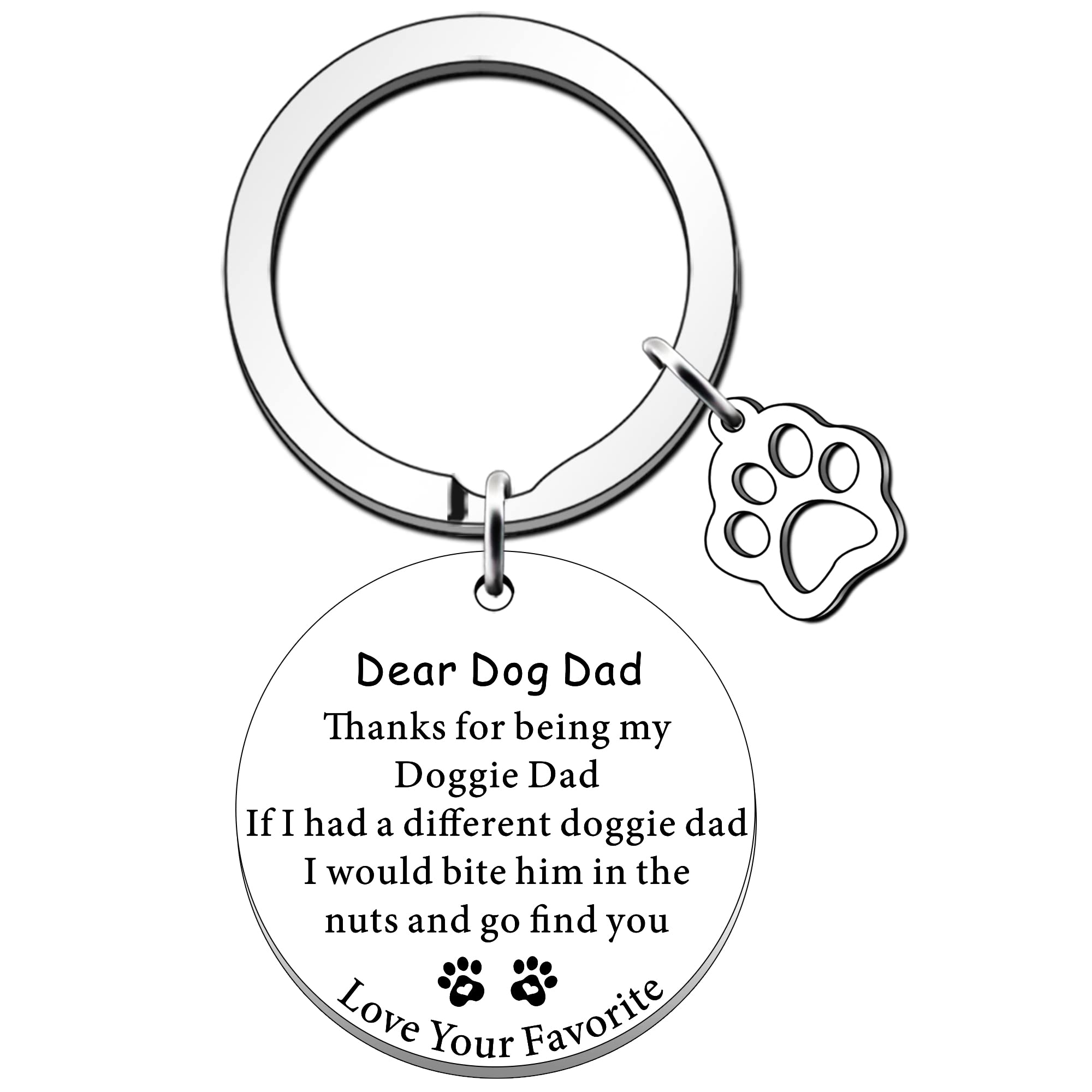 SDOFY Funny Dog Dad Gifts for Men - Fathers Day & Birthday Keyring