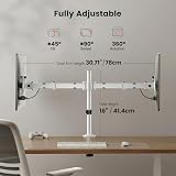 ErGear Dual Monitor Stand for 13-32 Inch Monitors White view 4
