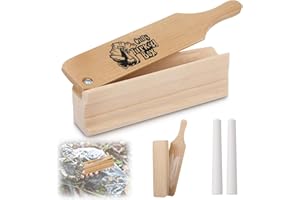 HappyAlley Turkey Box Call with 2 Chalk, Realistic Turkey Calls Box for Hunting, Wooden Gobbler Caller with Realistic Hen Sounds, Spring Hunting Gear Accessories for Beginner and Pro Hunters
