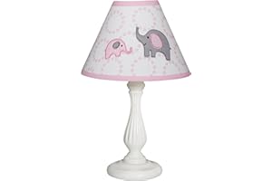 GEENNY OptimaBaby Pink Grey Elephant Lamp Shade Without Base