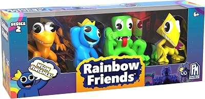 Rainbow Friends Minifigure 4-Pack Neon Finish Series 2 Brand Rainbow Friends