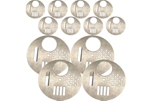 SUPVOX Bee Hive Nuc Entrance Disk Gate 12Pcs Stainless Steel Circular Hive Entrance Reducer for Beekeeping