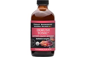 Urban Moonshine Immune Tonic, Organic Herbal Supplement with Red Reishi & Astragalus, Supports Healthy Defense, 8 FL OZ (Pack of 1)