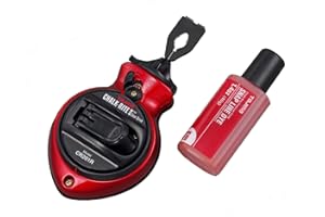 TAJIMA Chalk Line - Chalk-Rite II Chalk Box with Extra Bold 1mm Snap Line & Five Gear Quick Retrieval - CR201R-PR