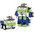 Robocar Poli Keaton Transforming Robot, 4" Transformable Action Toy Figure Vehicles, Emergency Vehicle Playset, Holiday Birthday Rescue Car Toys Gift for Boys Girls Age 1 2 3 4 5