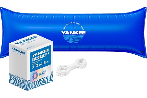 Yankee 4x15 ft Pool Pillows for Above Ground Pools, Rectangular for Closing Winter, Extra Durable 0.4 mm PVC (27 Gauge), Wint