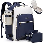 LOVEVOOK Large Travel Backpack for Women & Men, 40L Carry on Backpack for Airplanes, TSA Personal Item Travel Bag fits 17" Laptop, Waterproof Weekender Essentials Airline Approved with 3 Packing Cubes