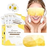 FRSHMORN 16 Packs Steam Eye Mask, Heated Eye Mask for Sleeping, Warm Compress for Eyes, Self Heating Disposal Steam Mask for Home Sleep, Office, Spa, Travel Essential Valentine's Day Gift (Chamomile)