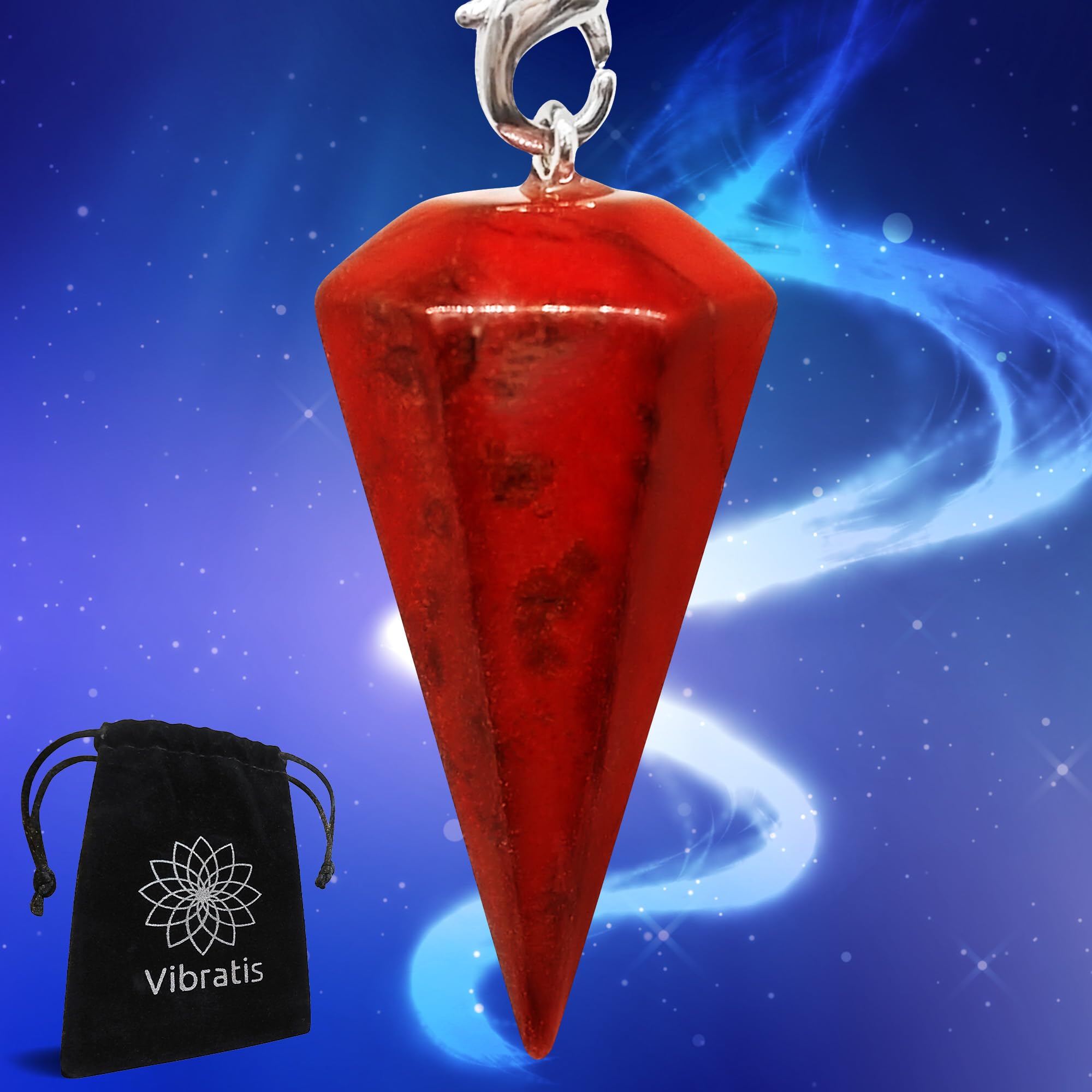 RED Jasper Crystal Pendulum - Stone Promoting Security and Confidence [Satisfaction Guaranteed]