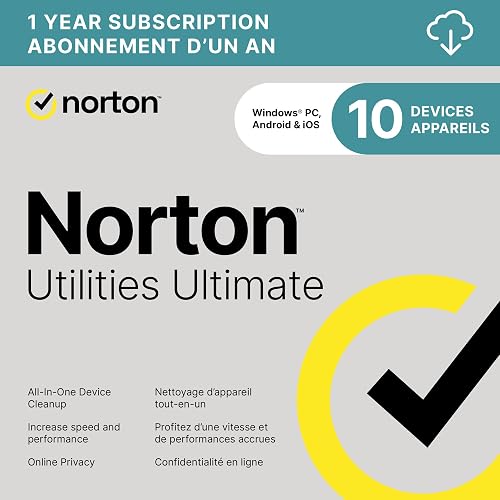 Norton Utilities Ultimate for 10 Devices, Keep your devices running like new - for Windows PC, Android and iOS (Download)