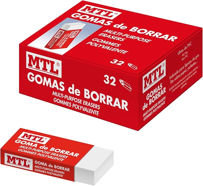 Dohe - Caja de Gomas de borrar - 32 uds: Amazon.es: Oficina y papelería