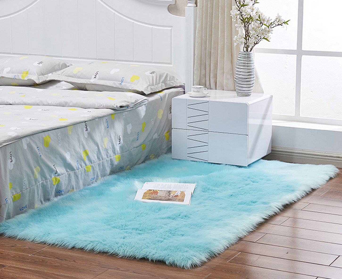 Amazon Com Nhockeric Artificial Faux Sheepskin Fur Fake Rug
