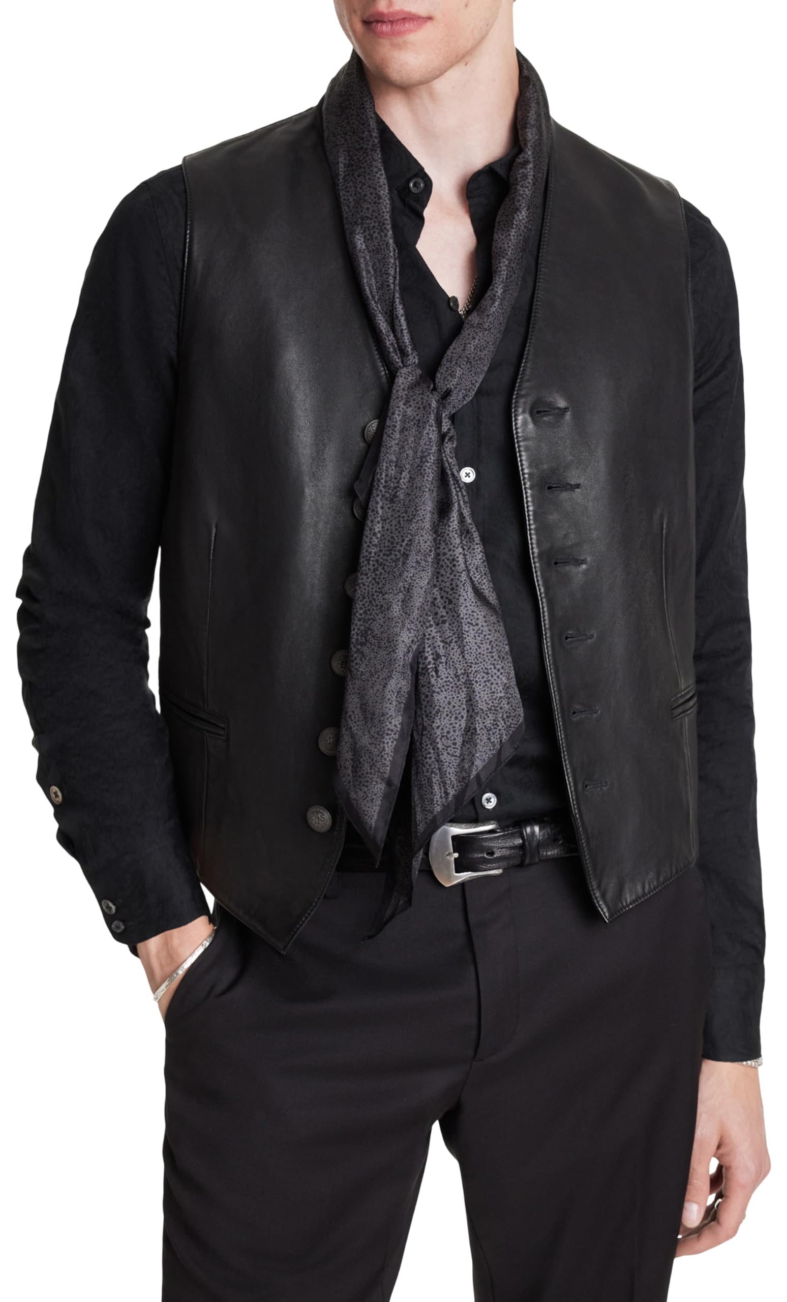 Photo 1 of ***DAMAGED- SEE PHOTOS/NOTES***
John Varvatos Vinnie Vest Black 44