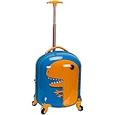 Rockland Jr. Kids' My First Hardside Spinner Luggage,Telescoping Handles, Dinosaur, Carry-On 19-Inch