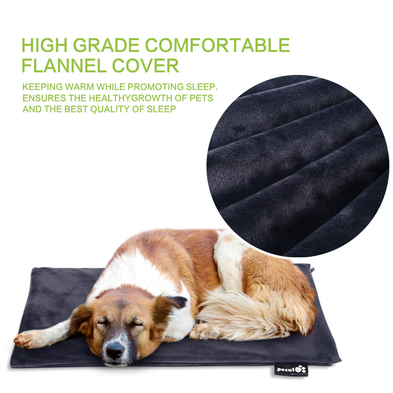 Coussin Chauffant pour Animal Domestique Pecute Electrique Chauffant / Tapis Chauffant / Couverture Chauffante imperméable pour Les Chiens Chats Sécurit Imperméable / anti-feu /anti- morsure / anti-choc électrique /anti- brûlures à haute te