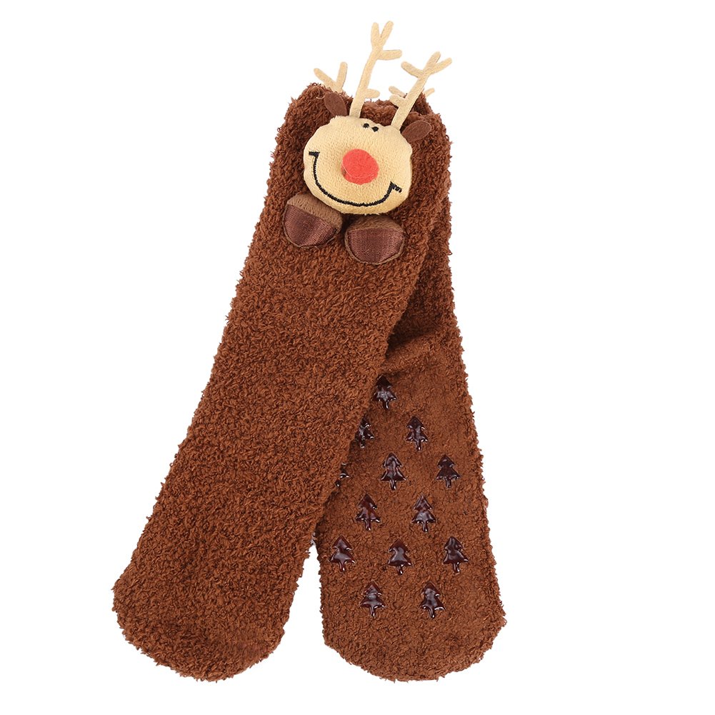 Vbiger Damen & Herren Weihnachten Socken Winter Socken Rutschfeste Griff Boden Socken
