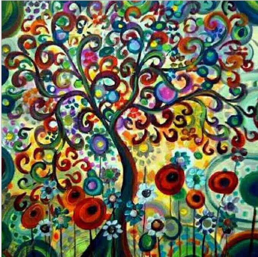 5D Full Drill Diamond Painting Kit, Dream Tree DIY Diamond Rhinestone Painting Kits for Adults and Beginner Embroidery Arts Craft Home Decor (14.1X14.1inch)