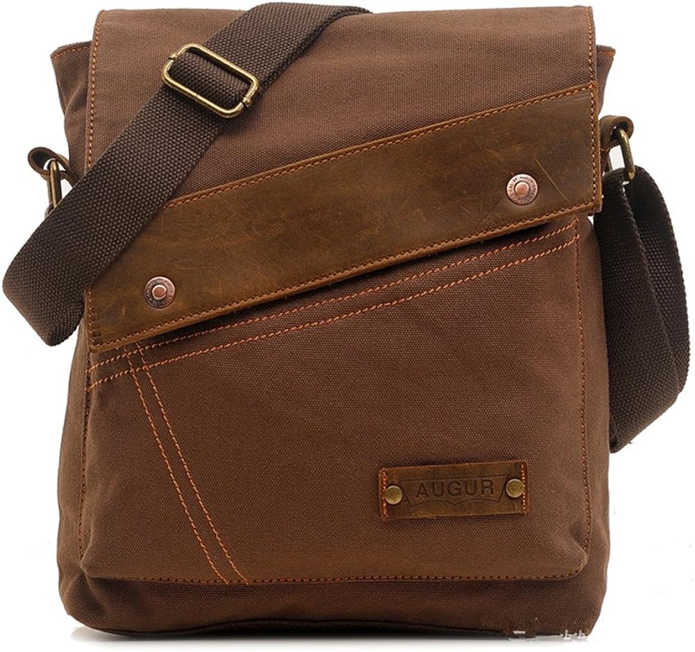 Sechunk Canvas Messenger Bags Shoulder Bags Crossbody Bags Purse Daypack for Men Women