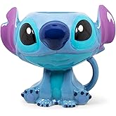 Disney Lilo & Stitch 3D Sculpted Ceramic Coffee Mug | Official Kitchen Accessories | Collectible Drinkware For Home Kitchen Bar Set | Holds 15 Ounces