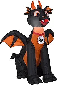 3.5 Orange & Black Winged Dragon Halloween Inflatable by Gemmy