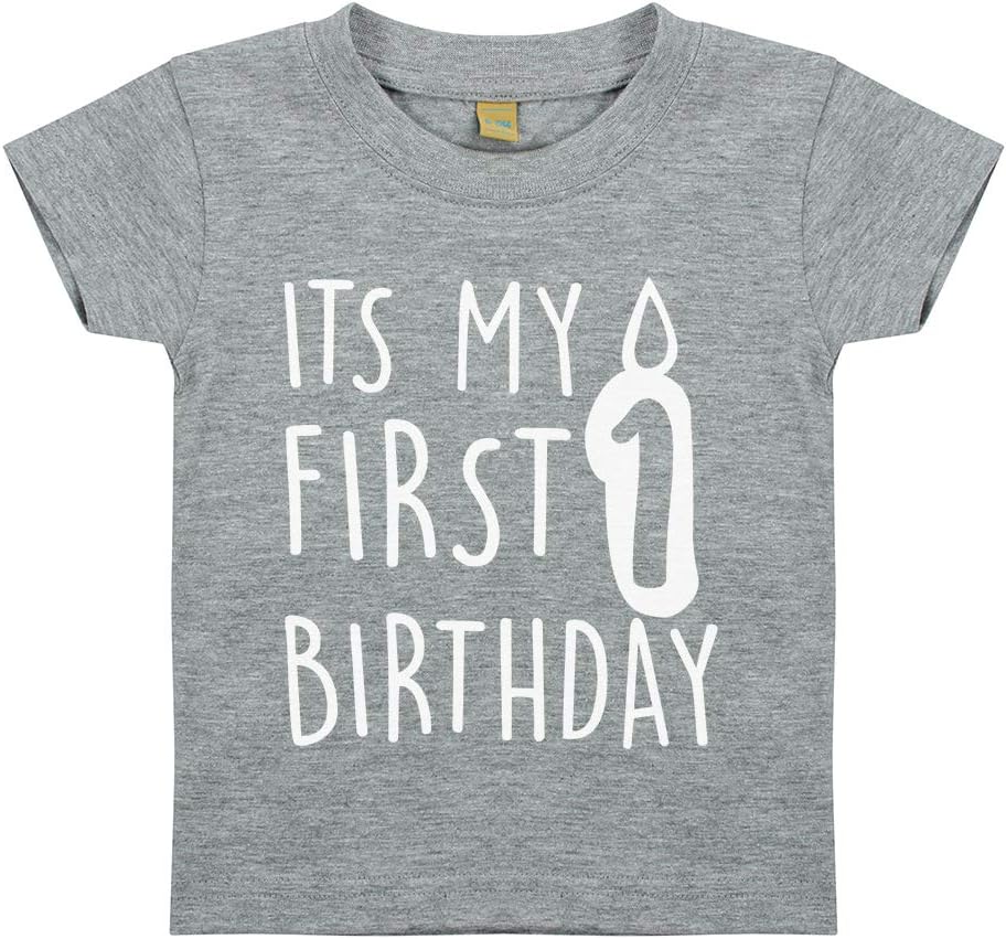 Personalised Kids Childrens T-Shirt Boys Girls Candle Birthday Party Tee Top CB4