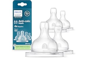 Philips Avent Anti-Colic Nipples - Flow 3, 4-Pack, SCY763/44