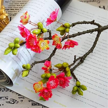 Zjjzh Fleurs Artificielles Décoration Branche Courte Branche