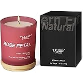 Candles for Home Scented, Natural Soy Wax, Scented Candle Stress Relief and Relaxation, Sweet Peach & Rose, Medium Jar, Ideal for Home and Bedroom Decor