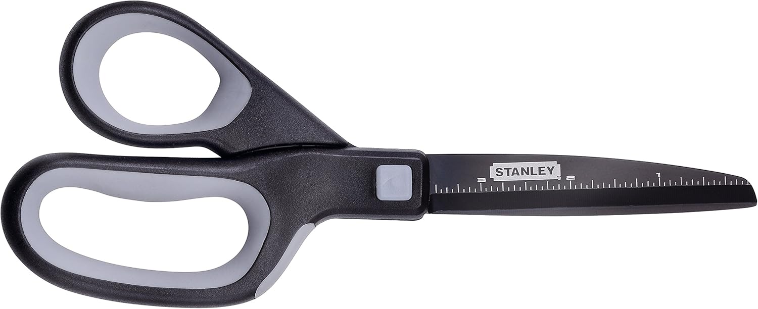 Stanley 8” Piranha Premium Titanium Scissor with a Nonstick Blade and