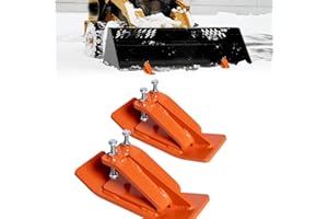 Tractor Bucket Protector – Edge Tamer for Tractor Bucket, Skids for Snow, Quick Attach Tractor Snow Plow, Snow Blade for Lawn