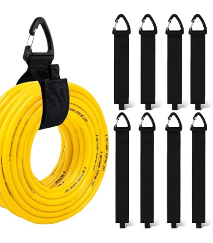 NICENEEDED 2-Pack Extension Cord Organizer – 5-Slot Hanging Strap, 47″ Long, PP Material, Vertical Storage For Cords, Hoses & Ropes