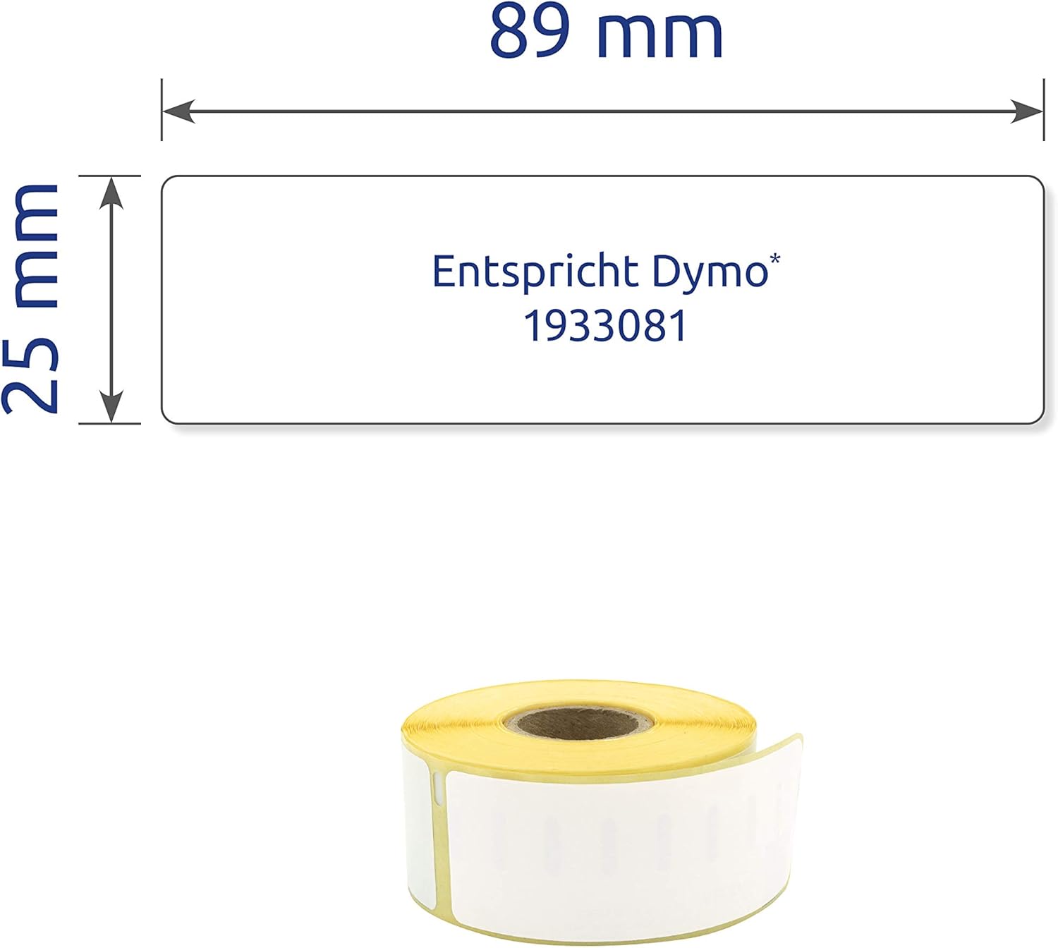 AVERY Zweckform A1933081 Dymo LabelWriter Weatherproof Labels Compatible with 1933081 25 x 89 mm 2 Rolls 700 Plastic Stickers Self-Adhesive for LW Dymo Label Printer Labelling Device - Image 4