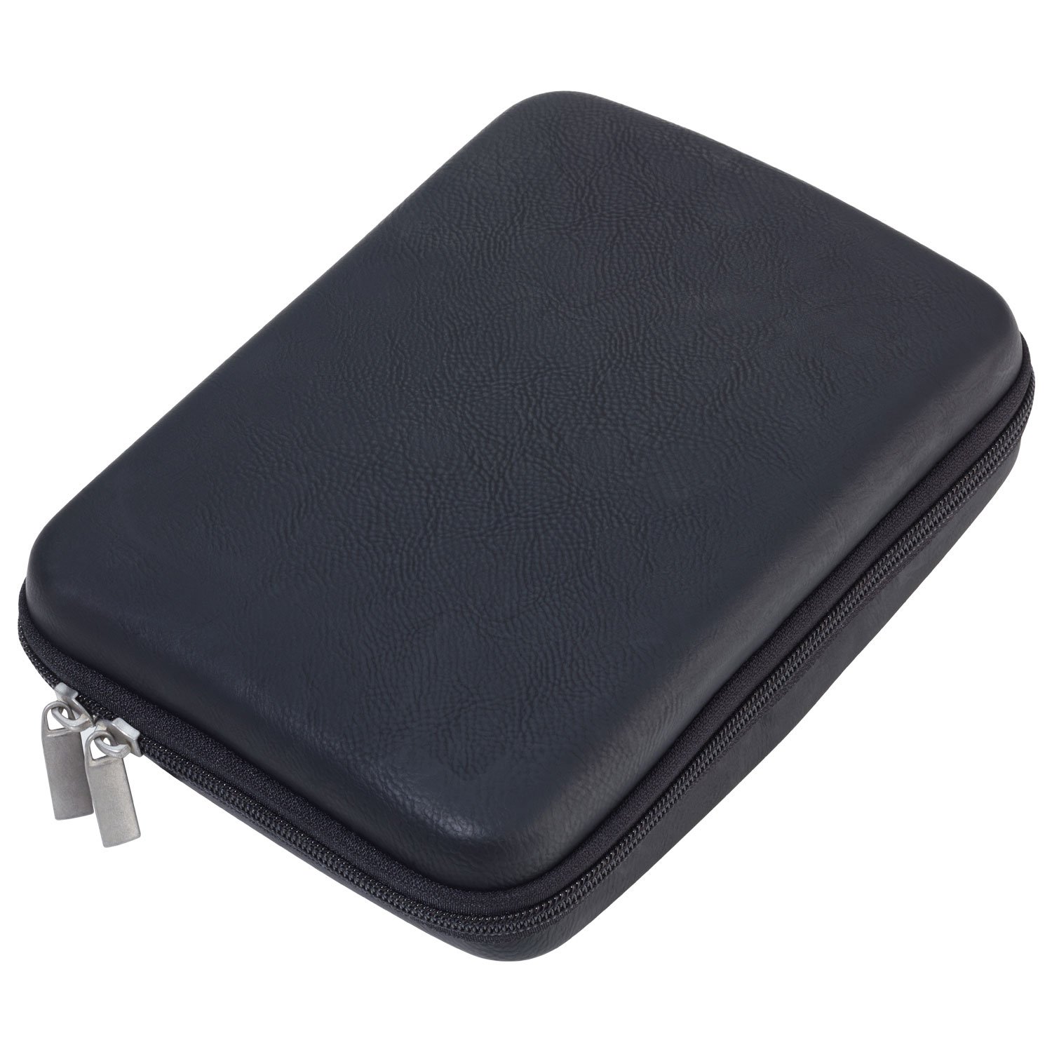 Troika Zipper Organizer Case Travel Case - Cable Organiser, Travel Cosmetics - 3 Inner Compartments - 6 Elastic Loops - Divider (Inside) - Faux Leather, Velvet - Black