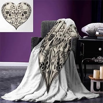 Amazon Com Day Of The Dead Digital Printing Blanket Twin Half