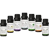 Kit 7 Óleos Essenciais 100% Puros e Naturais, Ideal Para Difusor de Aromas, Aromaterapia e Cuidados Com o Corpo