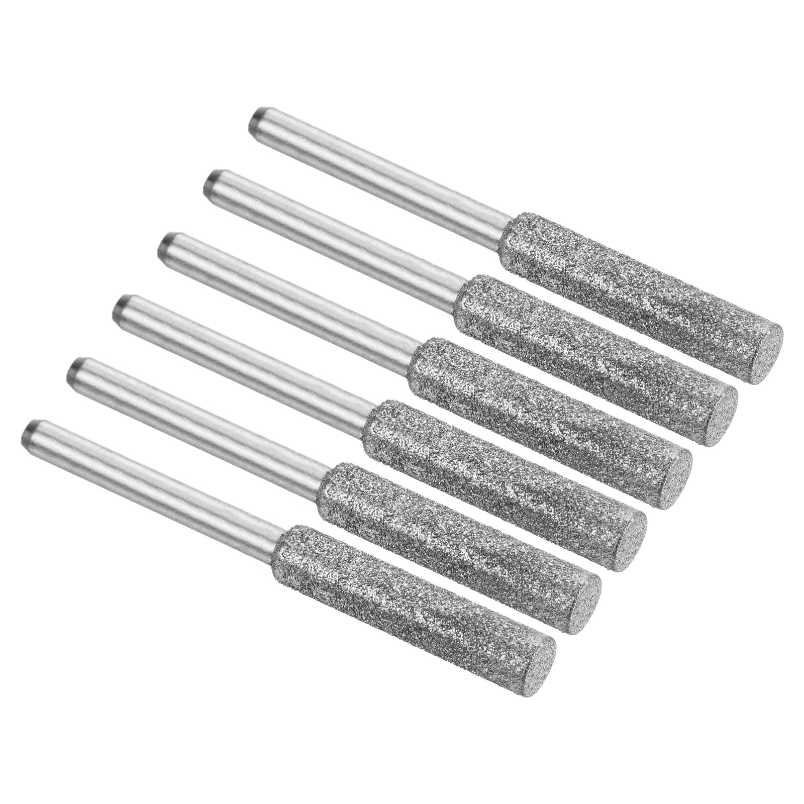PATIKIL 3/16 Inch Diamond Chainsaw Sharpener, 6 Pack Sharpening Stone Polishing Grinding File Tool, Silver