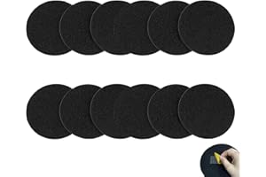 Saiqiang 6.7 inch Kitchen Compost Bin Charcoal Filter Replacements, 12 Pack Compost Pail Replacement Carbon Filters 6.7 inch, Round Activated Compost Filters Countertop Bin Bucket