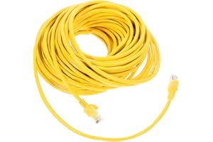 Balacoo Cat 5e Ethernet Cable 20m Yellow Patch Cord High-Speed Network Cord for Laptop Router Computer