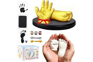 Oiomniv Baby Casting Kit Hand and Feet, 3D Newborn Keepsake for Babies Hand & Foot Molding, DIY Hand and Footprint Keepsake, Baby Chirstmas Gifts for Girls and Boys, Shower Gifts for Moms