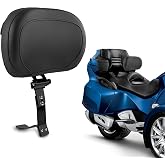 Driver Backrest w/Storage Pouch Fit for Can Am Spyder RT (2010-2019) /RT-S (2010-2017) /RT Limited (2011-2019) Detachable Adjustable Front Rider Back Rest (#219400689)