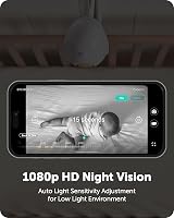 CüboAi Plus Smart Baby Monitor AI Sleep Safety Alerts 1080p HD Night Vision 2 view 7