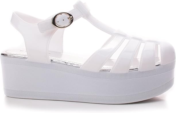 women's platform jelly sandals