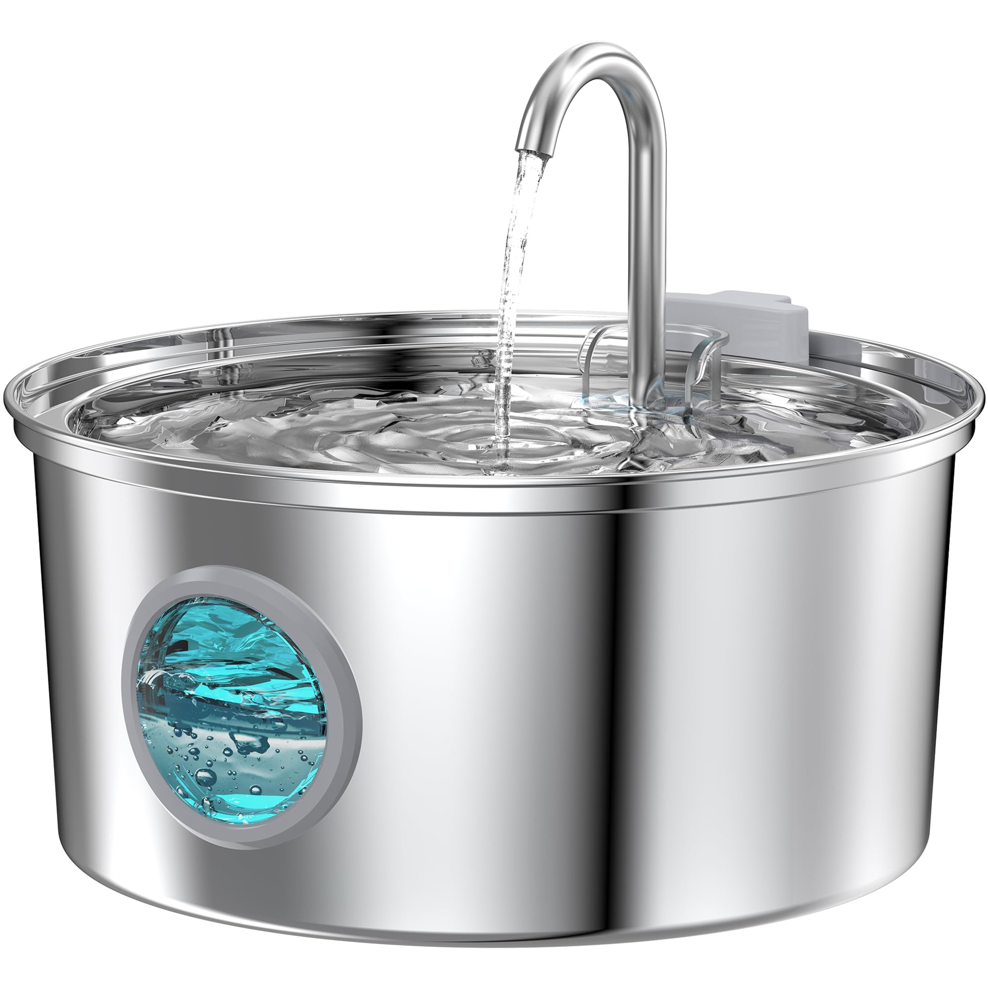 Cat Water Fountain for Drinking: Quiet Cat Water Fountain Stainless Steel - 108oz/3.2L Cats fountains - Pet Waterer Fountains - Vailable for Dogs and Cats