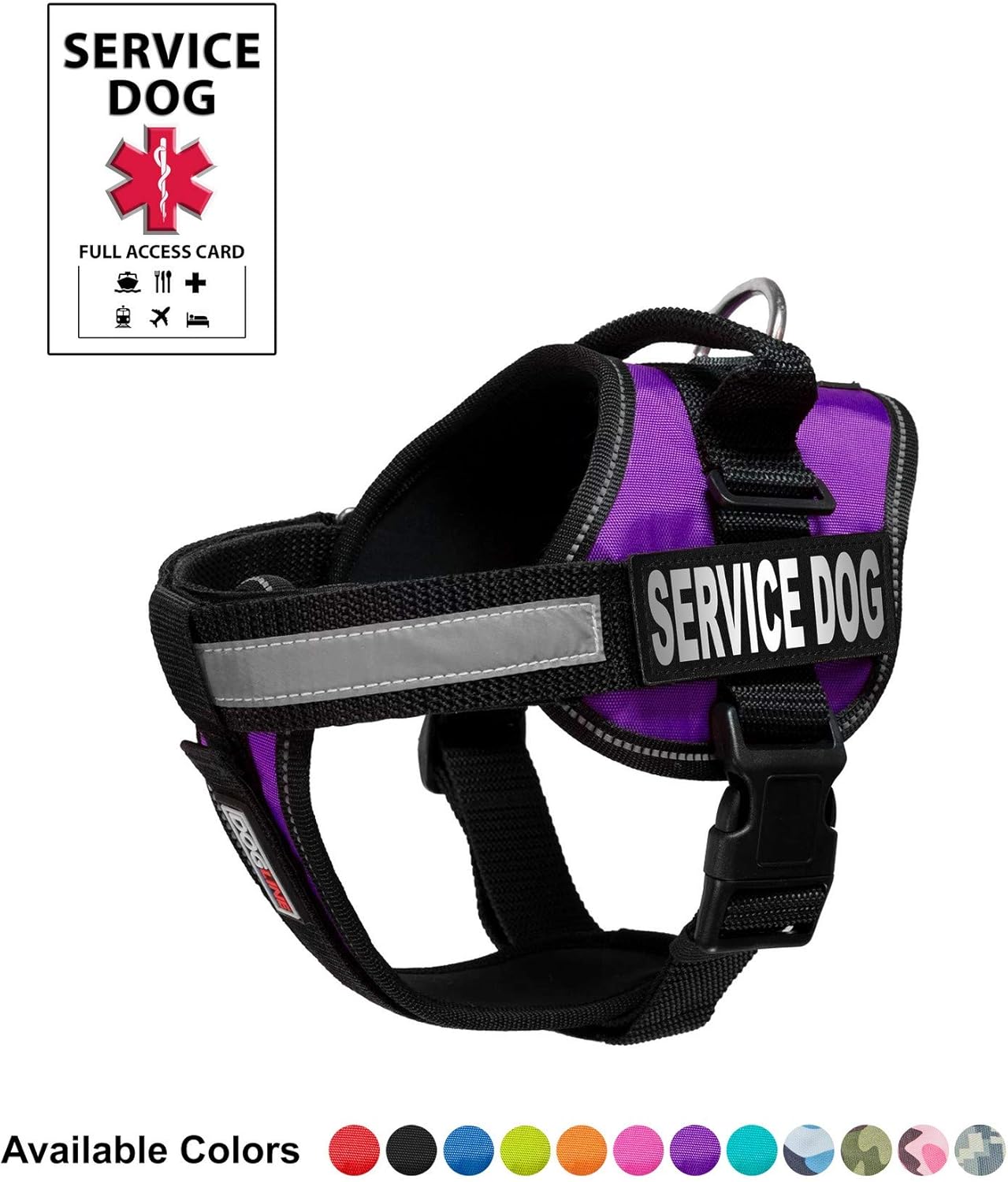 service dog harness purple