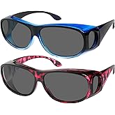 Success Eyewear Fit Over Sunglasses Polarized Lens Wear Over Prescription Eyeglasses 100% UV Protection for Men and Women